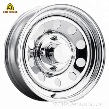 Chrome 15 inch trailer ƙafafun rim